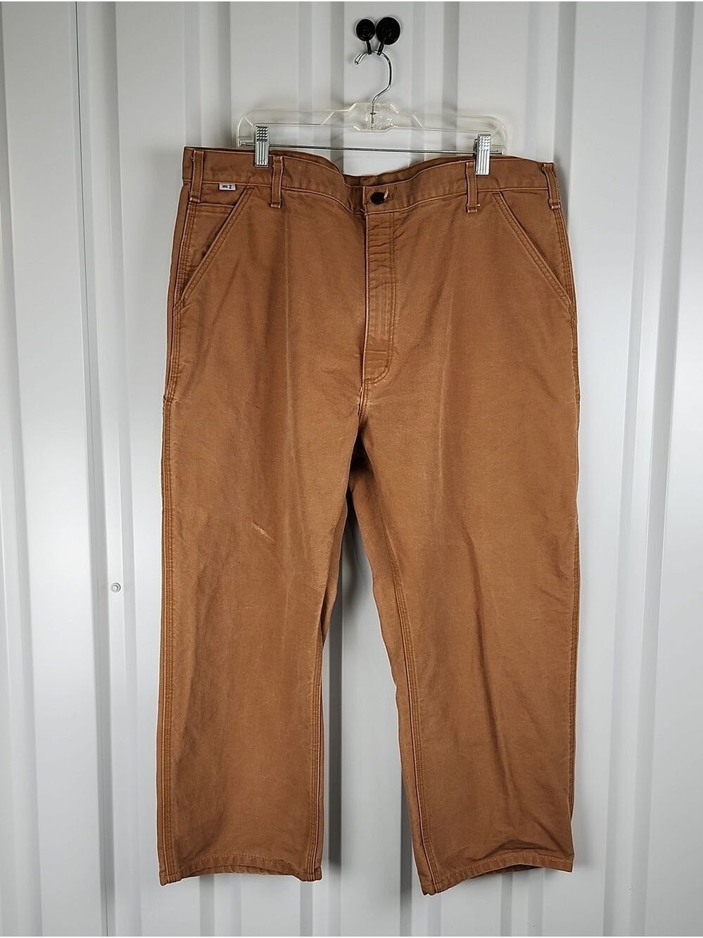 Carhartt Mens Flame Resistant Duck Loose Canvas Pants Brown FRB229 Size 42x26
